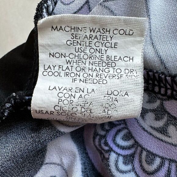 Speechless Black Purple Abstract Empire Waist Babydoll Dress Medium | Retro Y2K - Picture 7 of 7